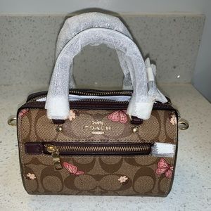 Coach Bag Micro Rowan Crossbody w/ Butterfly Print